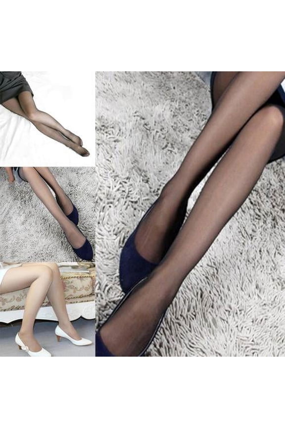 5Pairs Super Durable Tights, High Waist Control Top Sheer Pantyhose, Shiny Nylon Thigh High Stockings for Women