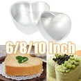thumbnail image 1 of Zhaomeidaxi 6/8/10 Inch Aluminium Heart Shaped Cake Pan Tin Muffin Chocolate Mold Baking with Removable Bottom, 1 of 7