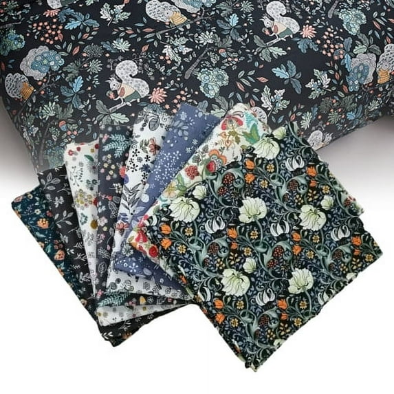 Zhaomeidaxi 8Pcs DIY Twill Printing Cotton Craft Fabric Patchwork Lint Different Designs for DIY Sewing Quilting Sewing Craft Patchwork