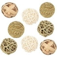 thumbnail image 1 of Zhaomeidaxi 8Pcs/Set Small Animal Chew Ball Toy Rolling Activity Play Balls Bunny Treat Ball Grass Ball Pet Cage Accessories for Rabbits Guinea Pigs Chinchilla Teeth Grinding Gnawing Biting, 1 of 10