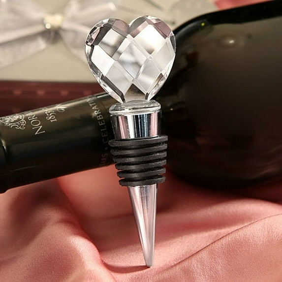 Zhaomeidaxi Alloy Heart Shape Wine and Beverage Bottle Stopper Stainless Steel Wine Stopper for Wedding,Holiday Party,Birthday
