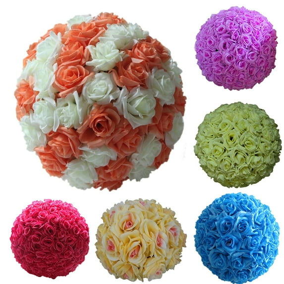 Zhaomeidaxi Artificial Flowers Roses, Kissing Flower Balls, DIY Wedding Bouquets Party Home Decorations
