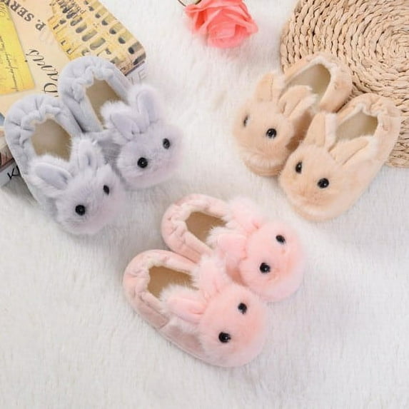 Zhaomeidaxi Classic Bunny Slippers for Women Funny Animal Slippers for Girls Cute Plush Rabbit Slippers Christmas Halloween Easter Gifts