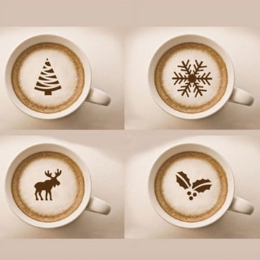 16 Pieces latte art stencils for Coffee Decorations,Barista Templates ...