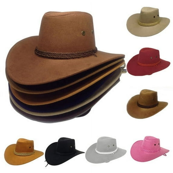 Zhaomeidaxi Cowboy Hat for Men Women Lightweight Handcrafted Western Shapeable Wide Brim Durable Cowgirl Outback Hat