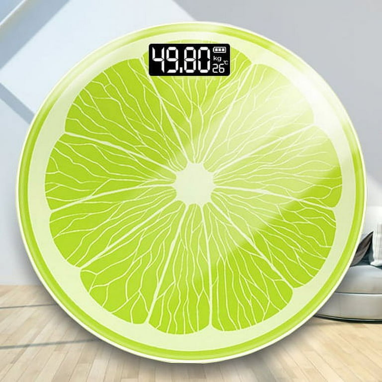 Zhaomeidaxi Digital Body Weight Bathroom Scale, Large Yellow Lemon  Backlight Display, High Precision Measurements,Cute，Food Kitchen Scale,  Digital