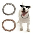 thumbnail image 1 of Zhaomeidaxi Dog Collar Link Chain Inlaid Rhinestone Decorative ABS Links Festival Decor Collar for Dogs, 1 of 8