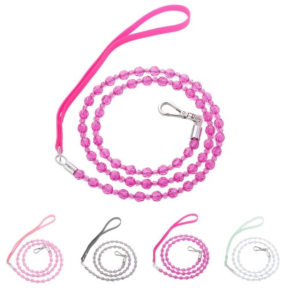 Zhaomeidaxi Dog Leash with Comfortable Grip Faux Pearls Decor Dog ... - Dog Leashes With Comfort Grip