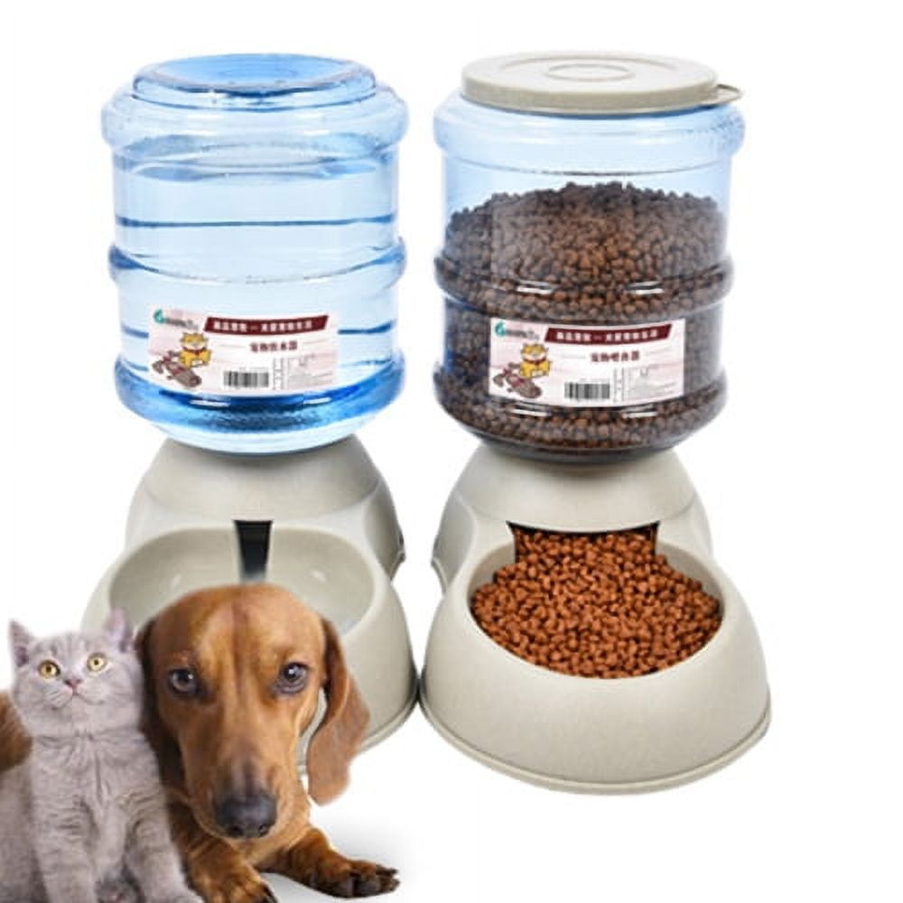 Image showcasing Zhaomeidaxi Dog Water Bowl Dispenser Automatic Dog Feeder Refill Easily ...