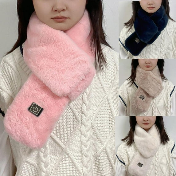 Zhaomeidaxi Heated Scarf Battery Operated Electric Heat Scarves with Heating Pad Rechargeable Heated Shawl Neck Warmer for Women Men Kids