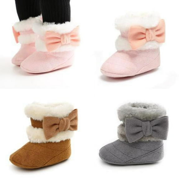 Zhaomeidaxi Infant Boots Winter Baby Girl Shoes Soft Sole Anti-Slip Toddler Snow Warm Prewalker Newborn Boots