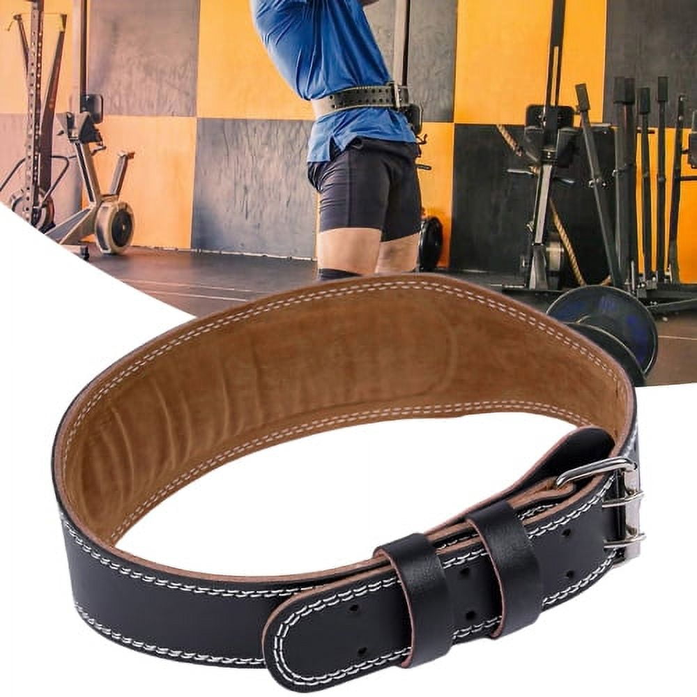 VELO Buffalo Hide Leather Weight Lifting Belt – 4 Inch Wide, Gym Back Support For Heavy Lifts