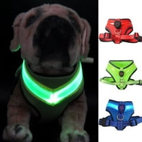 Zhaomeidaxi Light Up Dog Harness - USB Rechargeable Reflective Dog Vest No Pull Led Dog Harness with Wear Resistant Mesh Fabric Suit for Small Medium Dogs