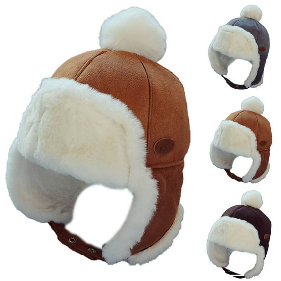 Zhaomeidaxi Little Boys Winter Hat with Large Flaps Kids Nylon Russian/Aviator Winter Earflap Cap