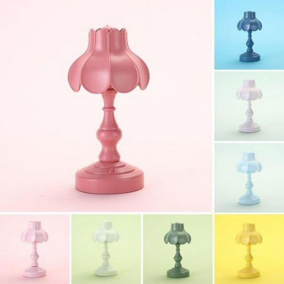 Zhaomeidaxi Lotus Lamp Led Lamp Shape Usb Mini Eye Table Lamp Bedroom Home Bedside Study Retro Multi color