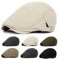 thumbnail image 1 of Zhaomeidaxi Mens Beret Flat Newsboy Hat Adjustable Irish Cabbie Gatsby Cap Breathable Driving Hunting Hat, 1 of 2