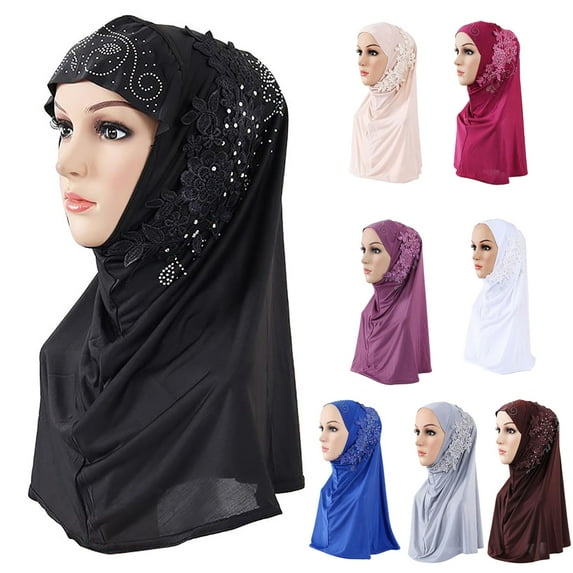 Zhaomeidaxi One Piece Muslim Hijab Islamic Women Under Scarf Caps Bone Bonnet Full Cover