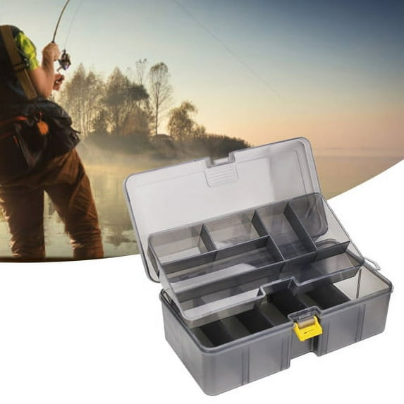 Zhaomeidaxi Outdoor Fishing Gear Storage Box Double-layer Pp Shockproof Wear-resistant Fake Fishing Lure Plastic Tool Box 3Pcs