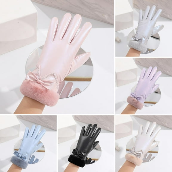 Zhaomeidaxi Outdoor Gloves, Riding Gloves, Women's Warmth, Multi-color, a Variety of Winter Thickening and Velvet Windproof Warmth, Easy to Touch the Screen Pink2