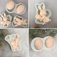 thumbnail image 1 of Zhaomeidaxi Silicone Egg Pan, Silicone Molds of Easter Egg and Bunny Mold, Includes Egg, Rabbit, Silicone Baking Supplies for Cake Decorating, Chocolate, Candy, Jello, Baking Pan for Muffin, Bread, 1 of 9