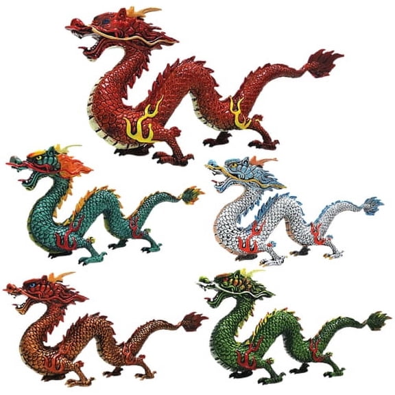 Zhaomeidaxi Simulated Chinese Feng Shui Dragon Model Realistic Dinosaur Action Figures for Collection Science Educational Home Decor