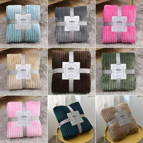 Zhaomeidaxi Soft Blanket Polyester Air Conditioning Sofa Blanket Method Brushed Air Conditioning Quilt Coral Fleece Skin-friendly Solid Color Yoga Blanket Multicolor