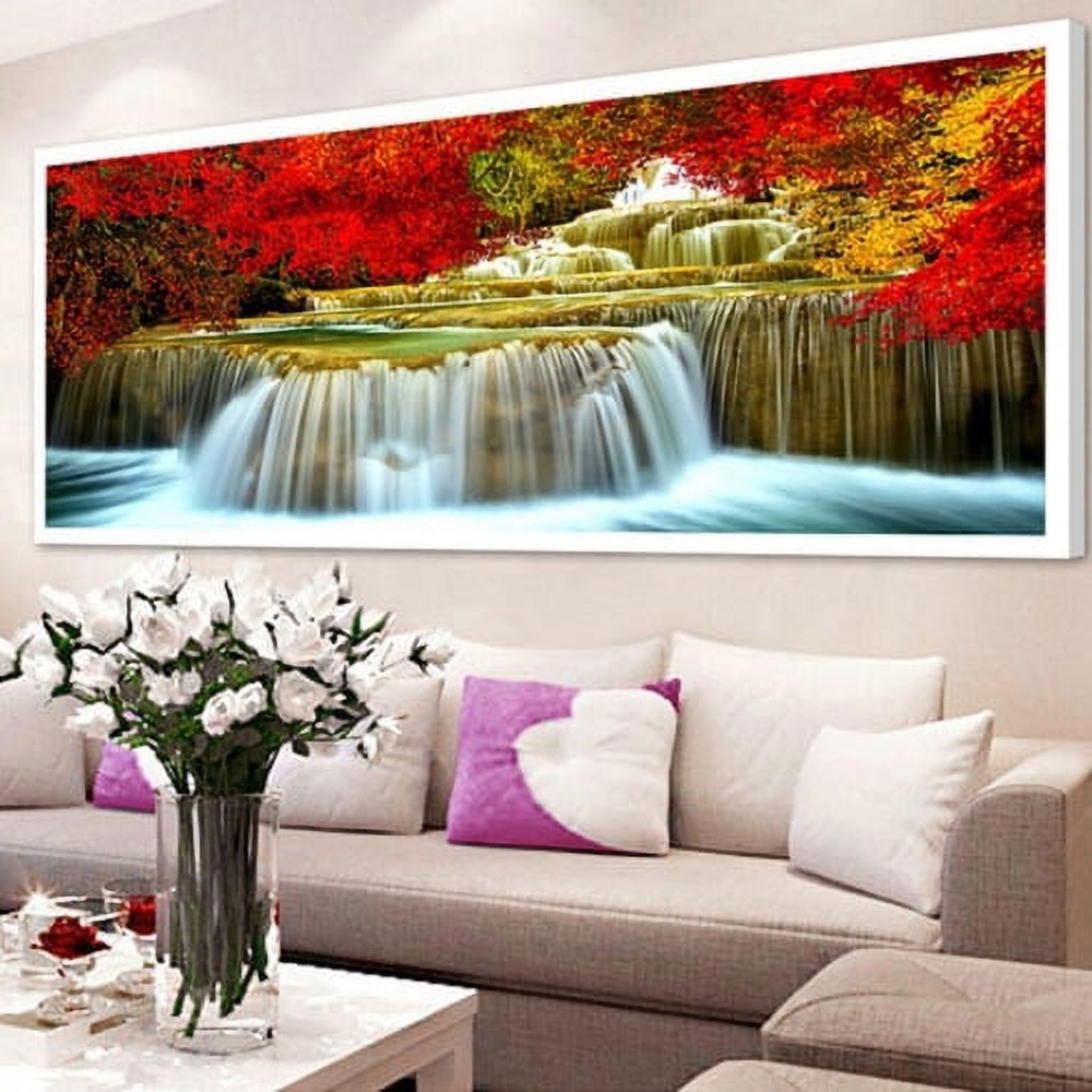 Zhaomeidaxi Waterfall Scenery Diamond Painting Wall Art DIY 5d Diamond  Painting Kits for Adults Artwork for Wall Decor,Home Decor