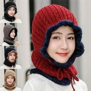 Zhaomeidaxi Winter Beanie Hats Scarf Set Thick Warm Slouchy Beanies Hat Knit Skull Cap Neck Warmer for Women