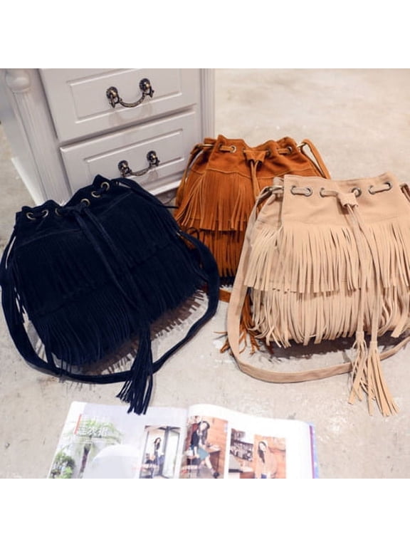 Women Leather Bag Fringe Bag Satchel Shoulder bag Handbag Crossbody Bag