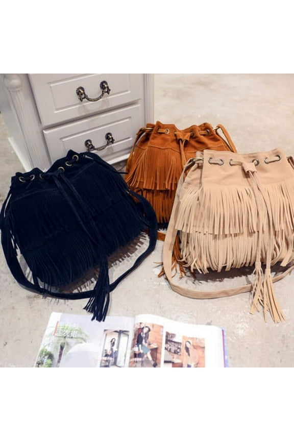 Women Leather Bag Fringe Bag Satchel Shoulder bag Handbag Crossbody Bag