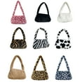 thumbnail image 1 of Zhaomeidaxi Women Leopard Print Shoulder Bag Fluffy Plush Clutch Faux Fur Handbag Tote Bag, 1 of 8