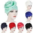 thumbnail image 1 of Zhaomeidaxi Women Turban African Pattern Knot Headwrap Beanie Pre-Tied Bonnet Chemo Cap Hair Loss Hat, 1 of 8