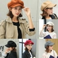 thumbnail image 1 of Zhaomeidaxi Women's Classic Visor Baker boy Cap Newsboy Cabbie Winter Cozy Hat, 1 of 7