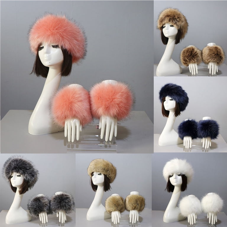 Women\'s Faux Fur Warm Cap Hat Visland Women Faux Fur Hat, Fashion Casual Solid Color Soft  main image 2