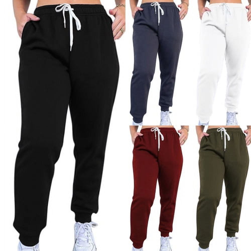 Womens Cinch Bottom Sweatpants Pockets High Waist Sporty Gym