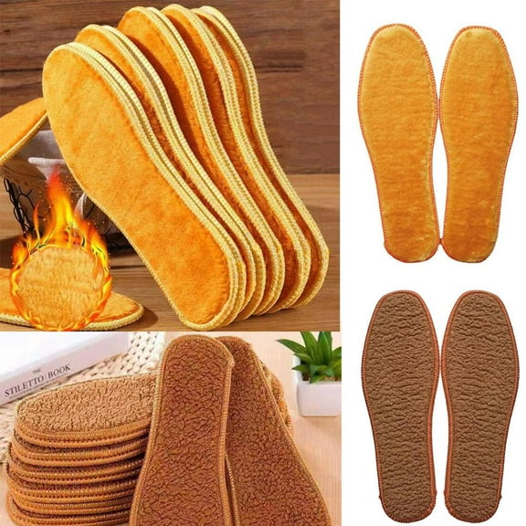 Zhaomeidaxi Wool Shoe Insoles for Cold Weather Cut to Size Fluffy Shoes Insert Unisex All Size Inner Insole Cosy Warm