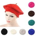 thumbnail image 1 of Zhaomeidaxi Wool warm beret ladies classic solid color cold-proof fashion French beret womens hat gifts leisure, 1 of 5