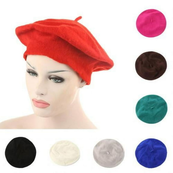 Zhaomeidaxi Wool warm beret ladies classic solid color cold-proof fashion French beret womens hat gifts leisure