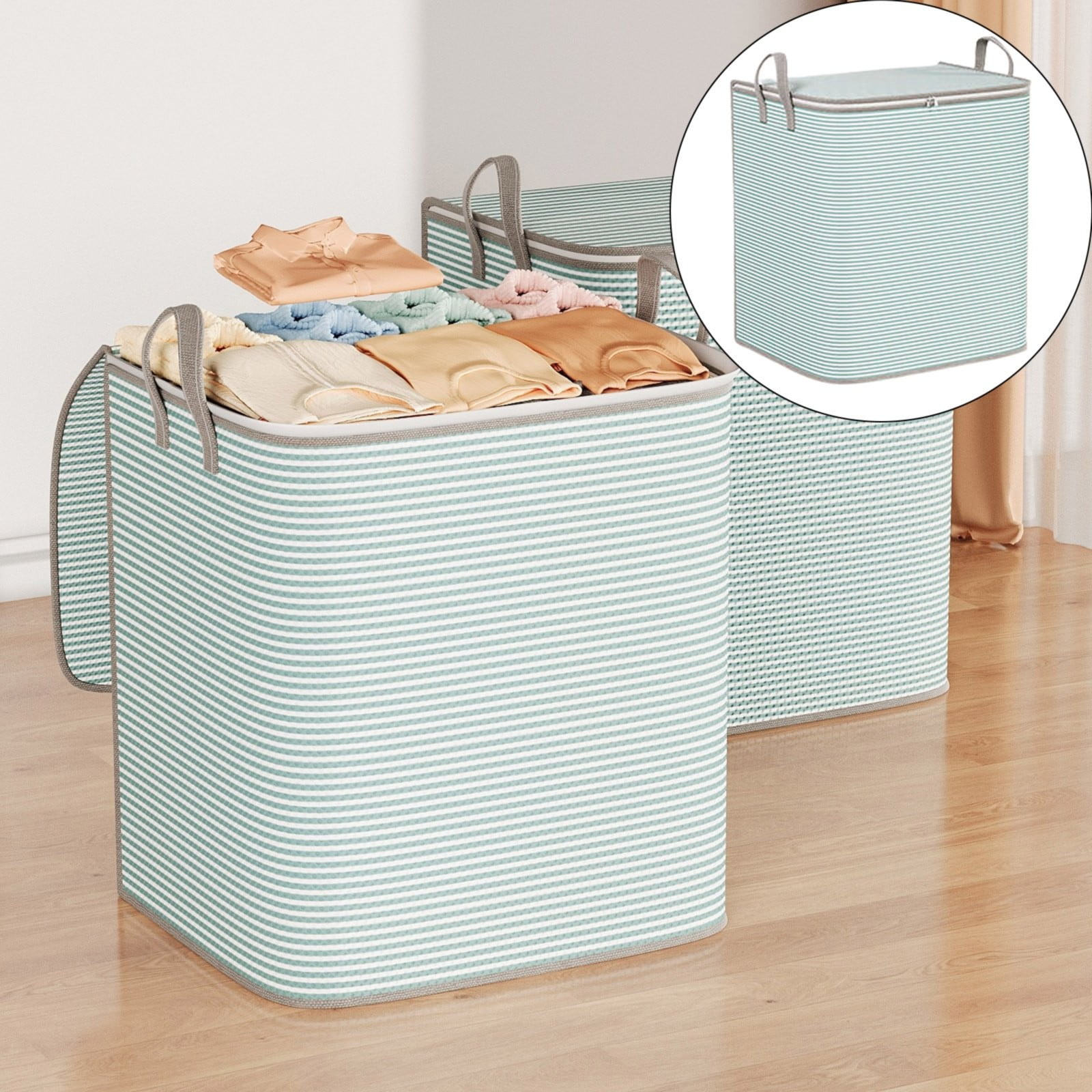 Zhaox Heavy Duty Extra Large Clothes Storage Bag - Foldable Blanket ...