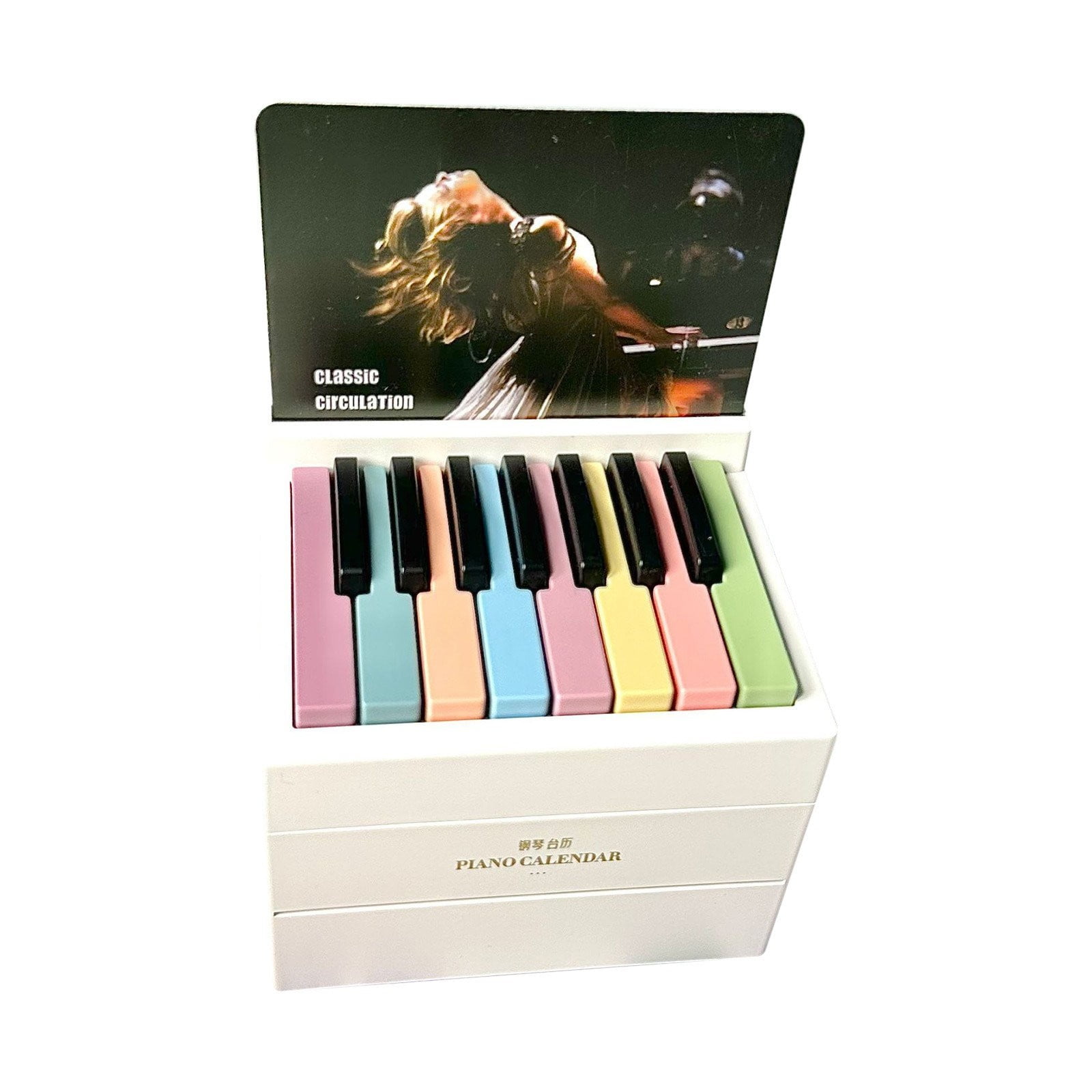 Zhaox Piano Calendar 2024 Playable Mini Piano Desk Calendar ...