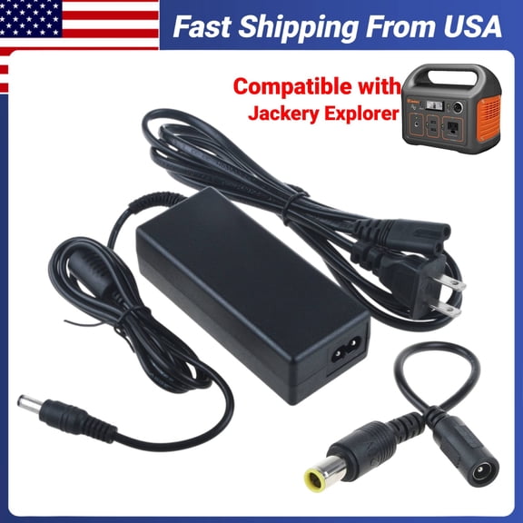 Zhazpor 24V Charger Compatible with Jackery Explorer 160 240 300 500 550 E300 E500 E550 Solar Generator 167Wh 240Wh 293Wh 518Wh Lithium Battery