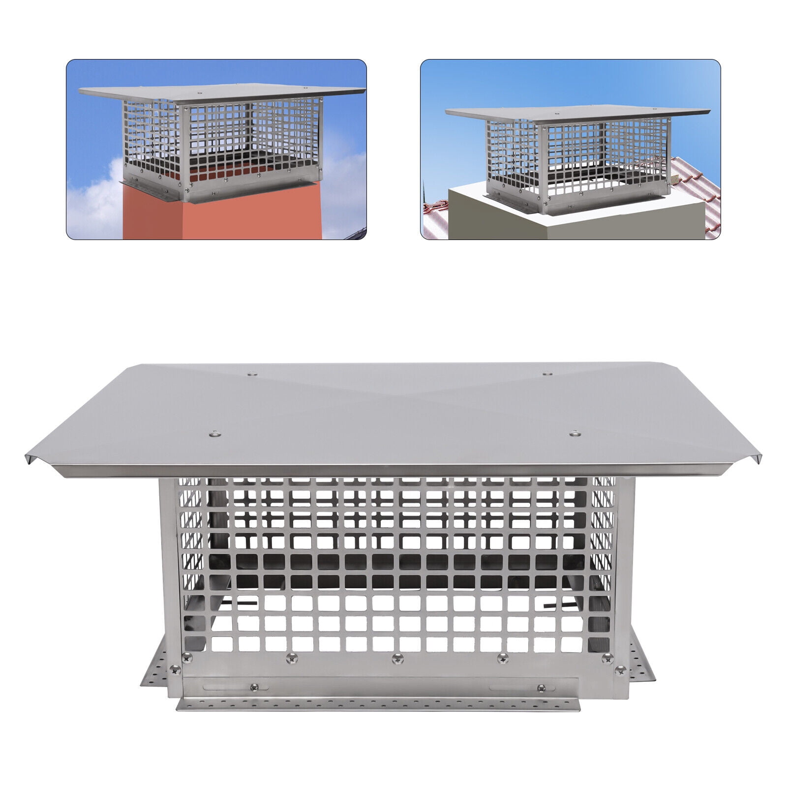 ZhdnBhnos 13''x17'' Chimney Cap 304 Stainless Steel Fireplace Chimney