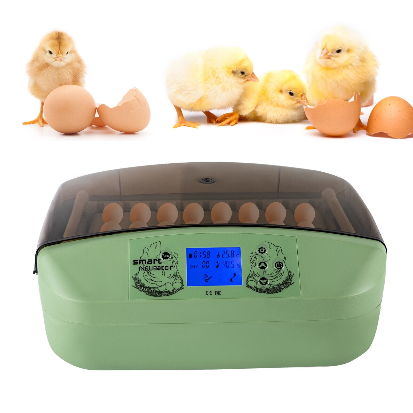 ZhdnBhnos 32 Egg Incubator Fully Automatic Turning Digital Chicken Egg ...