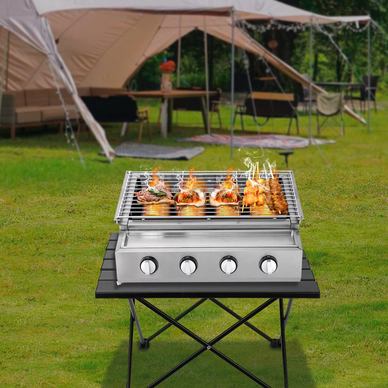 304 Stainless Steel 6 Burners Build-in Gas BBQ Grill for Outdoor Backyard  Party Barbecue in Lawn - China BBQ Grill and Barbecue Party price