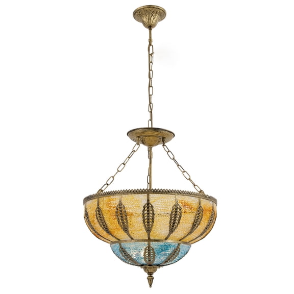 ZhdnBhnos Antique Bohemia Chandelier Retro Pendant Light Ceiling Lamp Fixture For Living Dining Rooom