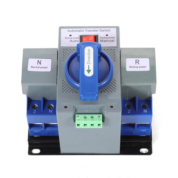 ZhdnBhnos Dual Power Automatic Transfer Switch 60HZ Changeover Transfer Switch Tool 63A 2P AC220V