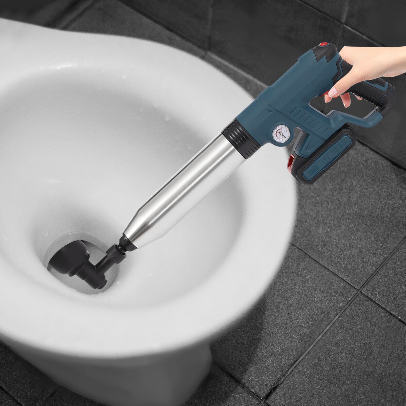 ZhdnBhnos Electric Toilet Plunger Air Drain Blaster Cleaner High