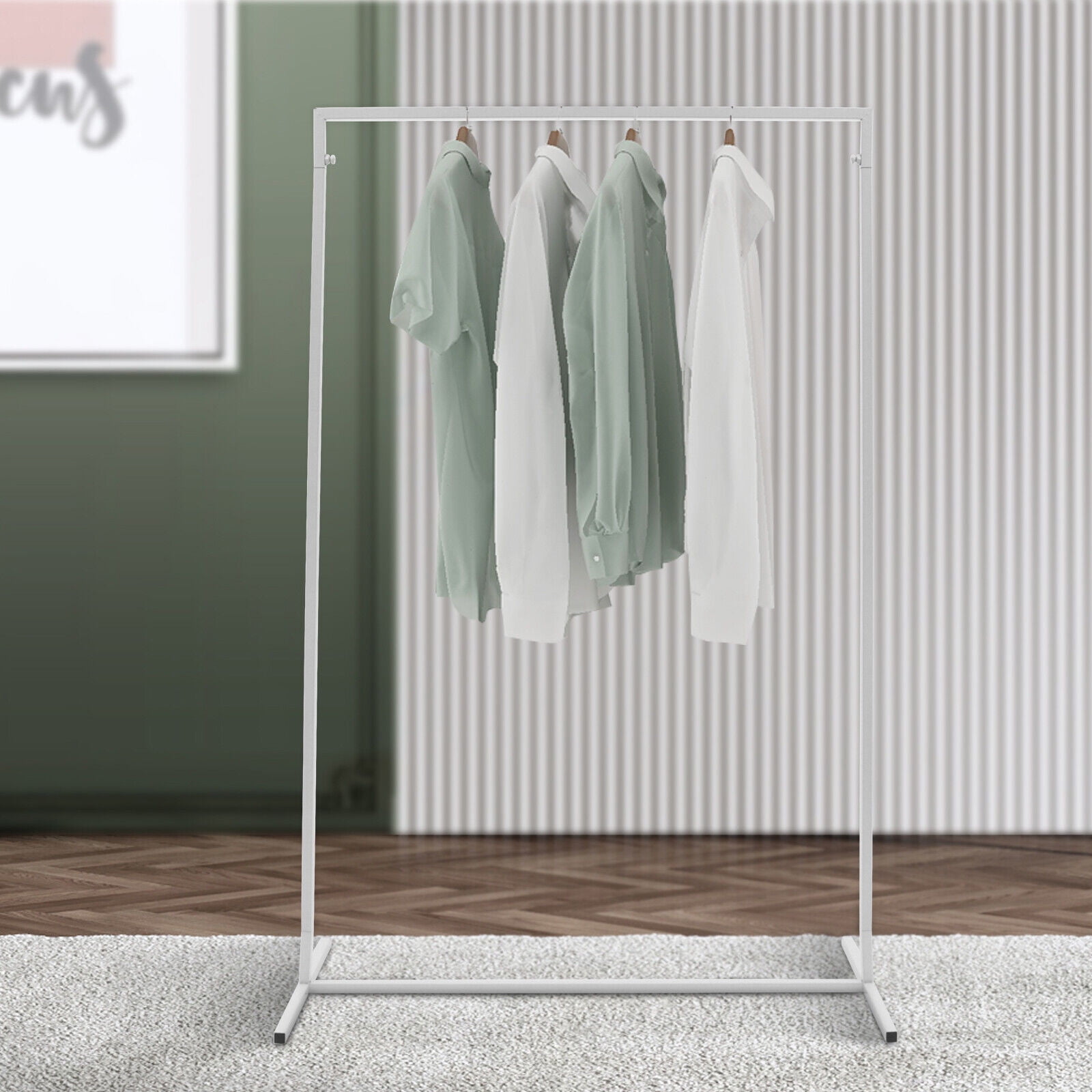 ZhdnBhnos Garment Rack Clothes Storage Shelf Display Stand Heavy Duty