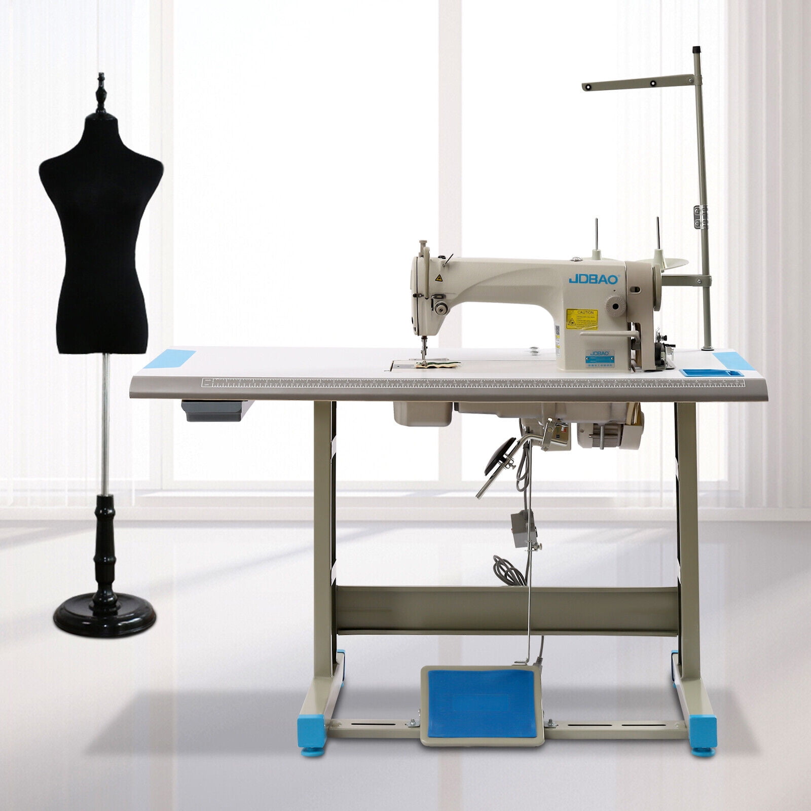 ZhdnBhnos Industrial Sewing Machine Set with Motor & Table Stand