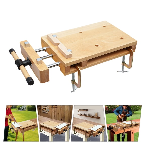 ZhdnBhnos Portable Wood Bench Vise Woodworking Woodworker Bench Vice Quick Release G-shape Fixing Clips